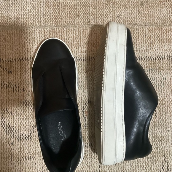 J Slides Black and White Slip-On Sneakers - Picture 2 of 3